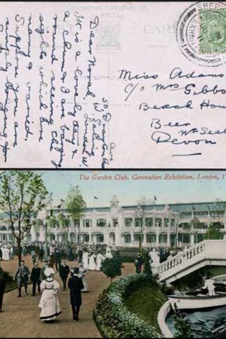 1911 KEVII 1/2d on Shepherds Bush Coronation Exhibition Postcard and Special Pmk