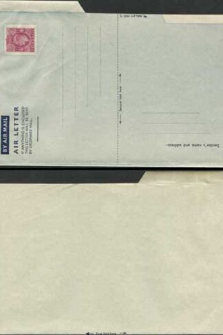 AP1c 6d Purple Airmail Lettersheet Grey-bluish grey paper