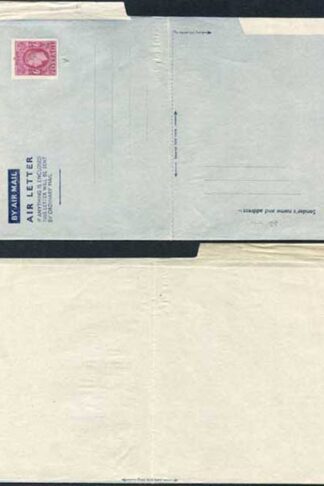 AP1c 6d Purple Airmail Lettersheet Grey-bluish grey paper