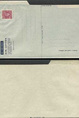 AP1c 6d Purple Airmail Lettersheet Grey-bluish grey paper