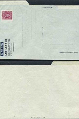 AP1c 6d Purple Airmail Lettersheet Grey-bluish grey paper