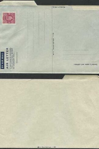 AP1c 6d Purple Airmail Lettersheet Grey-bluish grey paper