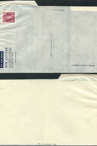 AP1e 6d Purple Airmail Lettersheet Greenish yellow-greenish grey paper