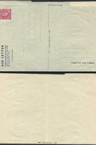 AP1c 6d Purple Airmail Lettersheet Grey-bluish grey paper
