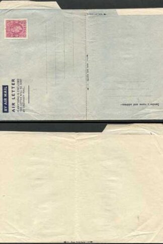 AP1c 6d Purple Airmail Lettersheet Grey-bluish grey paper