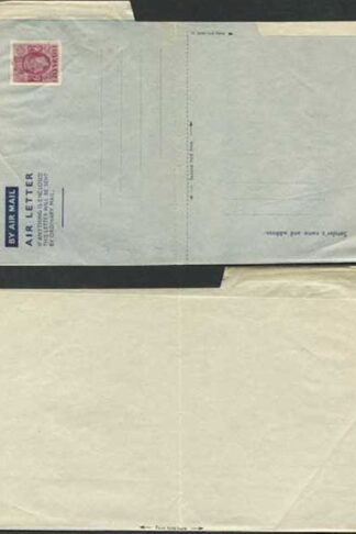 AP1c 6d Purple Airmail Lettersheet Grey-bluish grey paper
