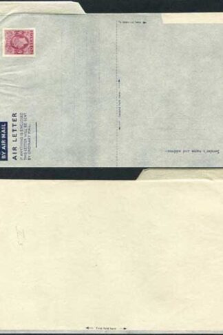 AP1e 6d Purple Airmail Lettersheet Greenish yellow-greenish grey paper
