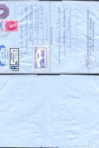 ASP124 KGVI 6d Purple STO Letter Sheet Format B USED RARE
