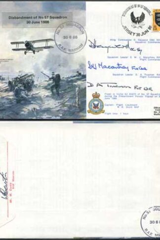 B10c Disbanment of No.57 Squadron Signed by Sqn Commander and Flt Commanders