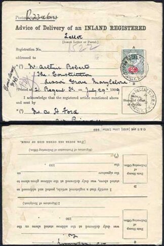 KEVII 2d on Advice of Delivery Inland Registration