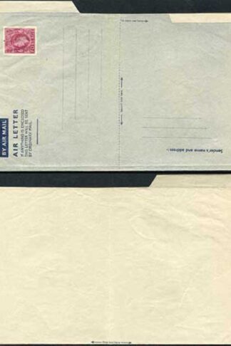 AP1e 6d Purple Airmail Lettersheet Greenish yellow-greenish grey paper