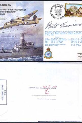 B23c 50th Ann 1st Flight of Bristol Britian 1st Signed by Bill Edrich