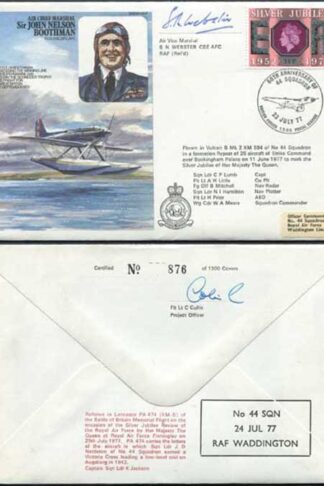 HA17c Sir John Nelson Boothman Signed by AVM S.N. Webster