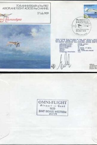 FF5a 70th Ann 1st Aeroplane Flight Across the Channel Signed by Edward Wein