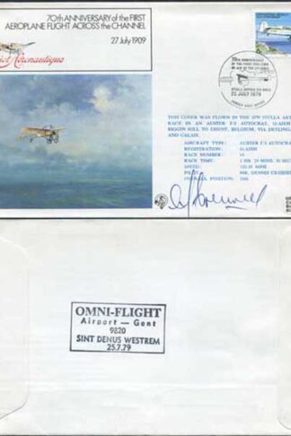 FF5a 70th Ann 1st Aeroplane Flight Across the Channel Signed by Dennis Cresswell