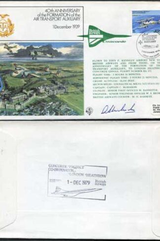 FF13b 40th Ann of the air Transport Auxiliary Concorde Captain Signed (A)