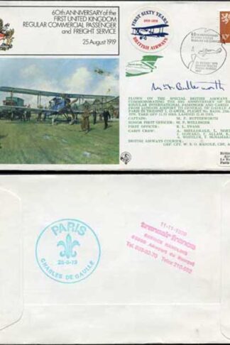FF7b 1st UK Regular Commercial Passenger and Freight Service Pilot Signed (A)