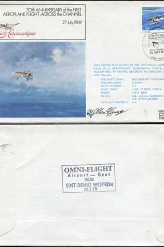 FF5a 70th Ann 1st Aeroplane Flight Across the Channel Signed by A Cameron and K