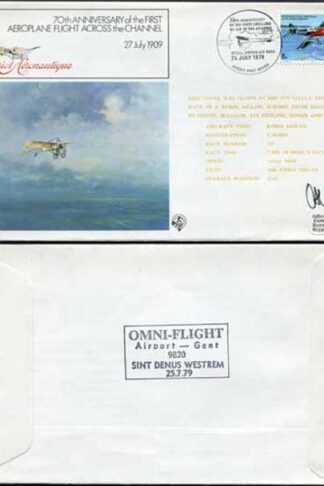 FF5a 70th Ann 1st Aeroplane Flight Across the Channel Signed by Chris Virley