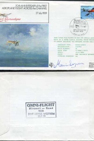 FF5a 70th Ann 1st Aeroplane Flight Across the Channel Signed by Maurice Seymour