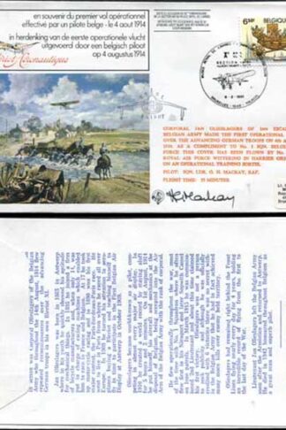 FF32bb 1st Effective Operational Sortie by a Belgian Pilot Signed by G.H Mackay