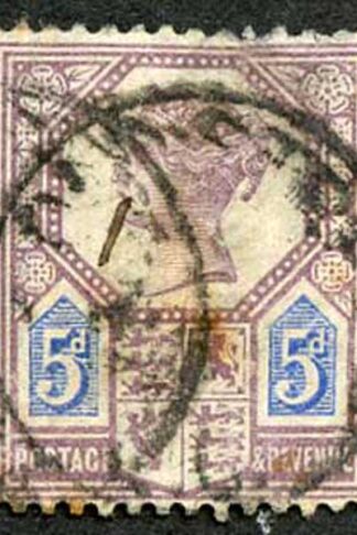 SG207 5d Purple/blue Die I Jubilee used cat 120 pounds
