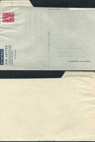 AP1e 6d Purple Airmail Lettersheet Greenish yellow-greenish grey paper