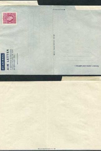 AP1d 6d Purple Airmail Lettersheet Greenish creamy tinged paper