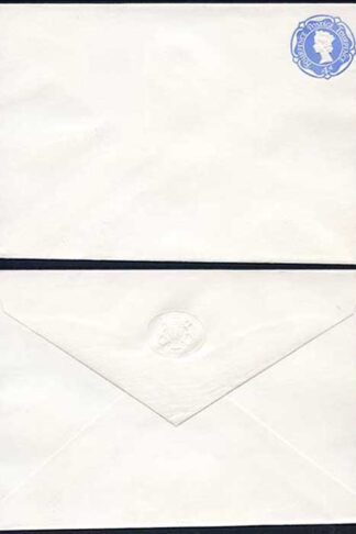 EP88 QEII 4d Blue Tudor Rose Post Office Envelope Size N Cream Paper Mint