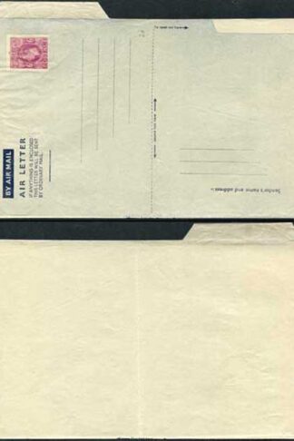 AP1e 6d Purple Airmail Lettersheet Greenish yellow-greenish grey paper
