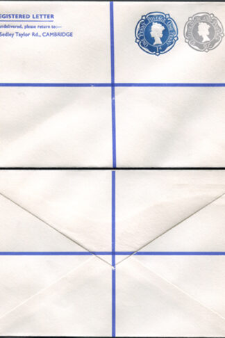 RSP15 2/- Grey and 1d Blue Stamped to Order Registered Envelope