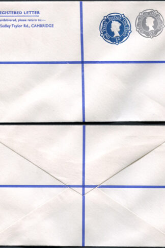 RSP15 2/- Grey and 1d Blue Stamped to Order Registered Envelope