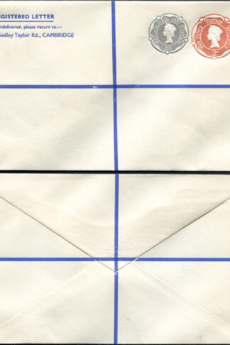 RSP18 2d Brown and 2/1 Grey Stamped to Order Registered Envelope