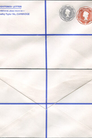 RSP18 2d Brown and 2/1 Grey Stamped to Order Registered Envelope