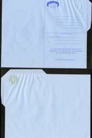 ASP15 9d Albino impression Stamped to Order Airmail Letter Sheet Format B Mint