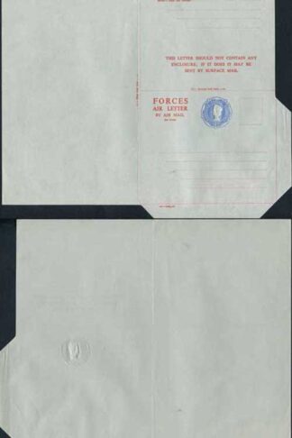 ASP7 4d Blue Stamped to Order Forces Letter Sheet Format CF Mint RARE