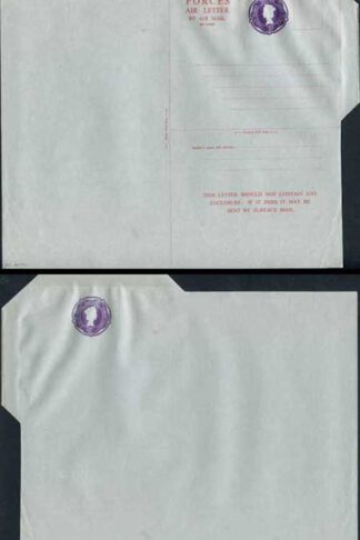 ASP4 3d Violet Stamped to Order Forces Airmail Letter Sheet Format BF Mint