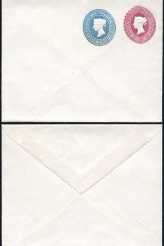 ESC47 QV 2 1/2d Lake and 2d Blue (8.5.91) Compound Envelope Mint