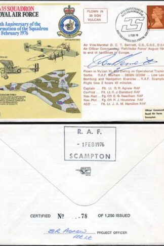 RAF40c No.35 Squadron RAF Signed by AVM D.C.T. Bennett (A)
