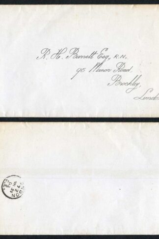 EP45 KEVII 1d Carmine Post Office Issue Envelope Size J Used Very Scarce