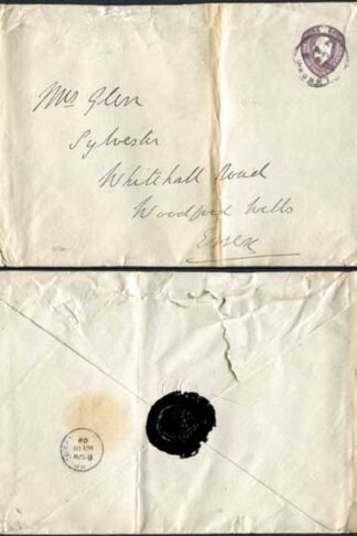 ES41a KEVII 1 1/2d Purple Stamped to Order Envelope Used