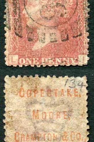 PP24 Penny Plate 184 (LI) Underprinted Copestake Moore (Type 12)