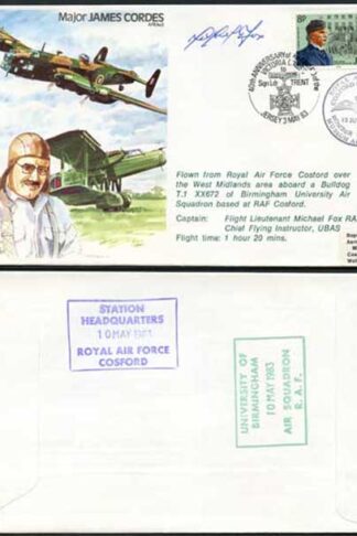 TP30b Major James Cordes AFRAeS Pilot Signed