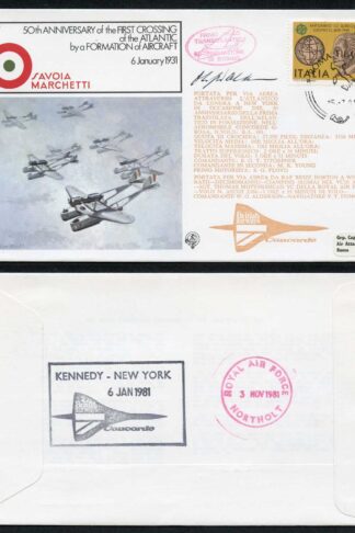 FF23b 1st Crossing of the Atlantic by a Formation of Aircraft Captain Signed (B)