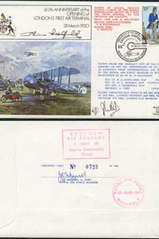 FF14c 60th Ann Opening of Londons 1st Air Terminal Signed by Masefield (A)