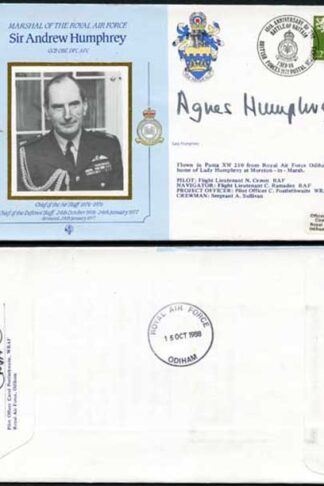 CDM18b MRAF Sir Andrew Humphrey Signed by Lady Humphrey