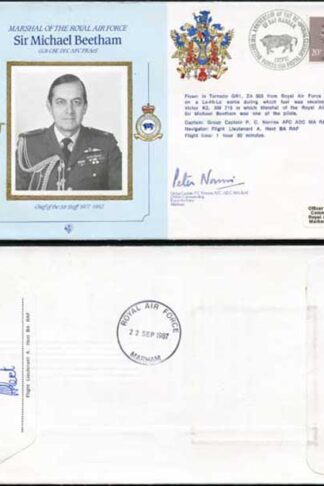 CDM20a MRAF Sir Michael Beetham Signed by P.C. Norriss (A)