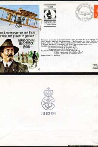 AC32a 80th Ann of the 1st Aeroplane Flight in Britain Standard Cover