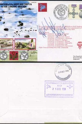 AC54c Formation of AAC and 1st Air Landing Brigade Parachutist Signed (B)