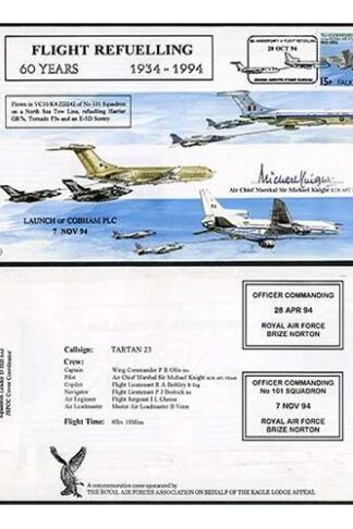 AC100c Flight Refuelling Signed by Air Chief Marshal Sir Michael Knight (A)